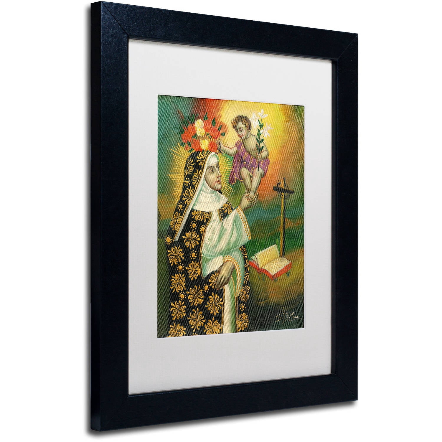 Trademark Fine Art "Mother and Child" Canvas Art by Masters Fine Art, White Matte, Black Frame