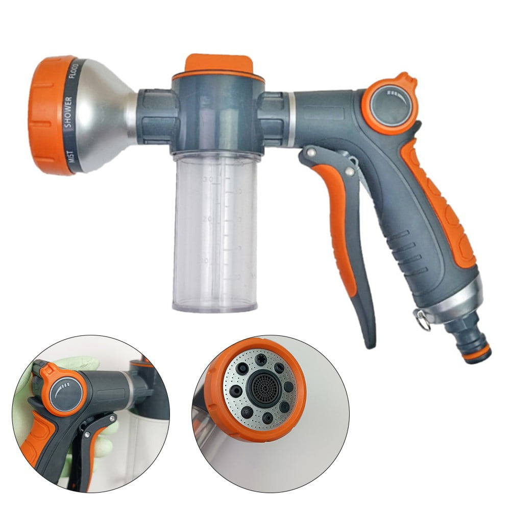 8 Function Foam Lance High Pressure Nozzle Garden Car Water Washer Sprayer Tool