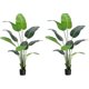 thumbnail image 4 of 5ft 2-piece set of green artificial bird of paradise plants para indoor home, sala de estar, y oficina decoration, 4 of 10