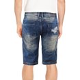 thumbnail image 2 of Men's Cotton Denim Light Faded Wash Ripped Distressed Casual Jean Shorts (Vintage, 32), 2 of 3