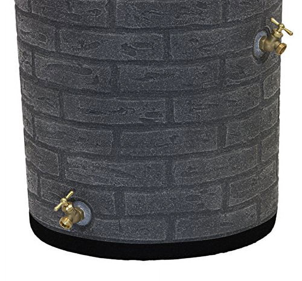 Good Ideas IMP-D50-DR-DAR Impressions Darkened Ribs Downton Rain Saver Barrel, 50 Gallon, Dark Granite