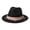 Black, variant on Bohemian Flat Brim Fedora Hat for Women Men: Colorful Woven Ribbon Tassel Wide Brim Panama Hat - for Casual Outing