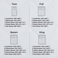 thumbnail image 4 of U by Bedsure Queen Comforter Set, 7 Pieces Bed in a Bag, Reversible Lightweight Bedding Set, Gray, 4 of 7