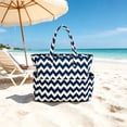 thumbnail image 4 of BiFandian Small Beach Tote Bag for Women, Waterproof Sandproof Canvas Beach Bag with Durable Zipper Pockets, Summer Lightweight Beach Tote for Travel, Vacation, Pool, Gym, Shopping and Daily Errands, 4 of 6