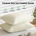 thumbnail image 2 of SUTENGDA GOGREEN Bamboo Waterproof Pillow Protector  Breathable Pillow Cover  Cooling Pillow Case Protector with Zipper  Super Soft Pillow Case Cover with Zipper (4 Packs  Standard 20”x26, 2 of 7