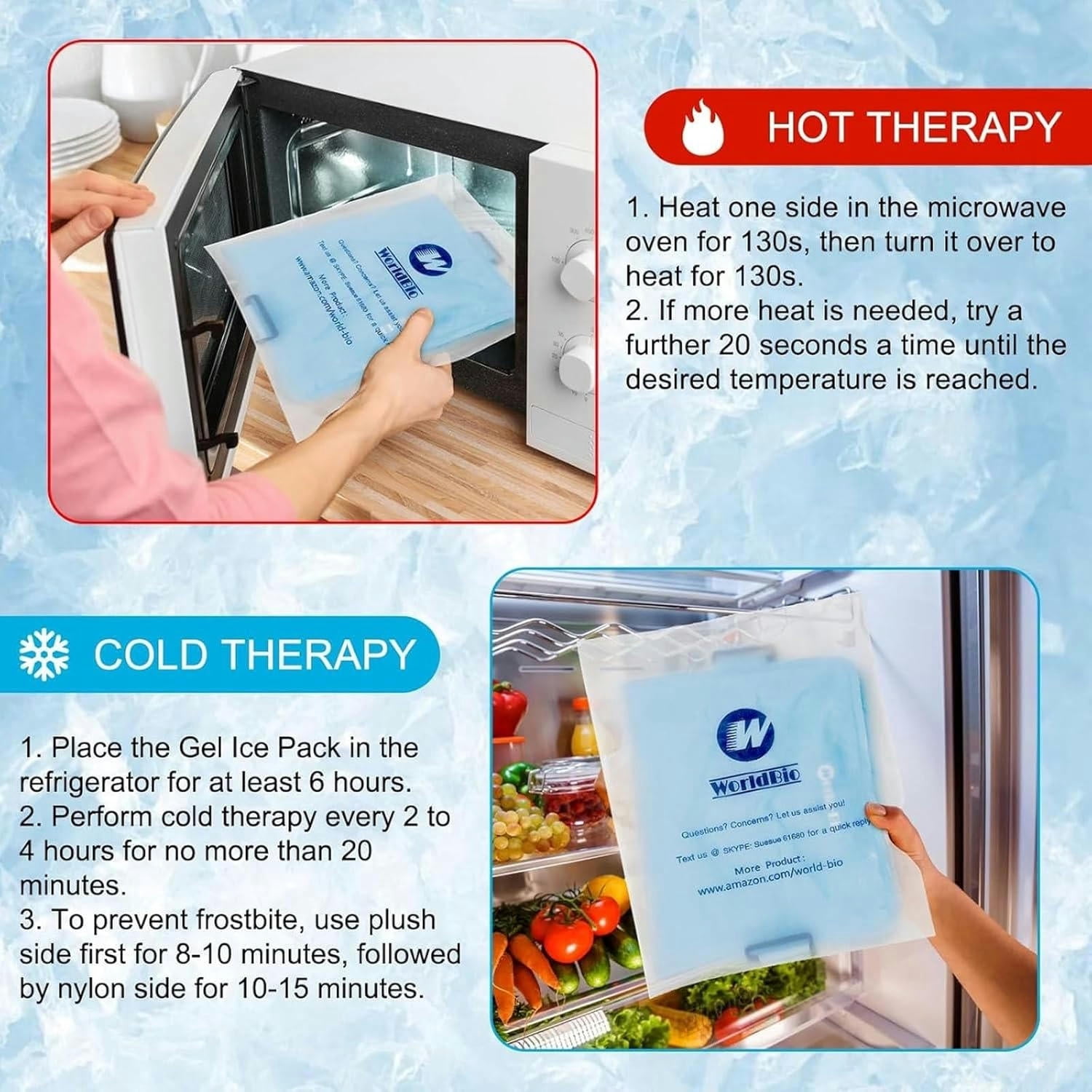 GXCZ Extra Large Gel Ice Pack Wrap, Reusable Ice Pack for Back Pain Relief for Lumbar Injuries and Waist Pain Sciatica Nerve Pain Herniated Disc Swelling Sprains Gel Cold Pack Wrap for Hot Cold Compress
