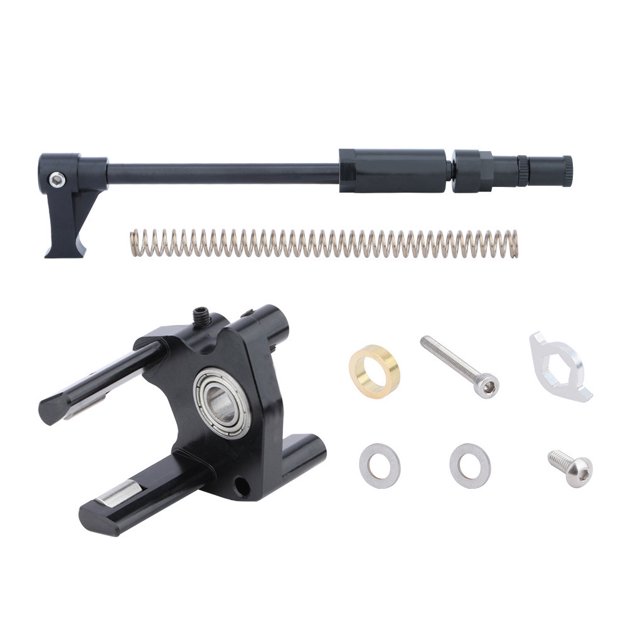 Soidarity Juego de palanca de cambios de bicicleta ligera aleación de aluminio alargada 2-3 velocidades bicicleta desviador trasero cadena empujador pieza Ciclismo Negro Soidarity OD024309-01
