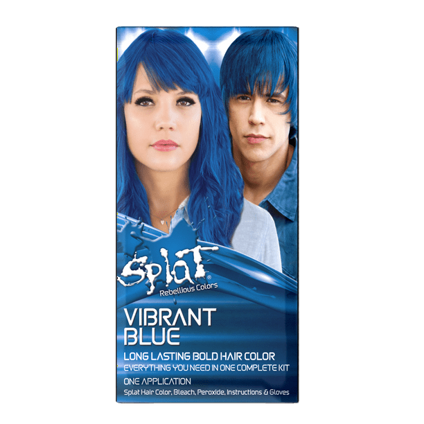 Splat Complete Kit Vibrant Blue Semi Permanent Blue Hair Dye With Bleach Walmart Com Walmart Com