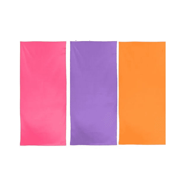 3 pzs Toalla Microfibra Secado Rápido Natación 120x60 Malubero Multicolor