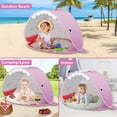 Wisairt Outdoor Infant Beach Tent with Pool, Automatic Pop Up Sun Shade, UPF 50+ UV Protection