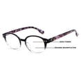 thumbnail image 3 of V.W.E. Oval Round Progressive Reading Glasses - Clear on Top - Mosaic Temple - AR Coating Z125 +1.25, 3 of 4