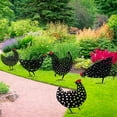 thumbnail image 4 of Paquete de 5 gallinas y gallinas, arte decorativo para jardín, decoración de pollo de la suerte, silueta de pollo, cartel de patio, país para camino de césped, acera, decoración de jardín, 4 of 8