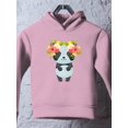 thumbnail image 3 of Cute Panda With Floral Wreath Hoodie Toddler -Image by Shutterstock,  2 Toddler, 3 of 4