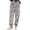 Gray, variant on Women's Plaid Fleece Pajama Pants Elastic Waist Cuffed Ankle Loose Fit Joggers Soft Warm Cozy Fall Winter Lounge Sleep Trousers with Pockets Wine