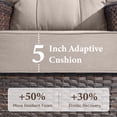 thumbnail image 6 of Bellefurn Outdoor Swivel Rocker Patio Chairs with 5" Thick Cushions,High Back Wicker Outdoor Swivel Chairs with Table,Patio Swivel Glider Chairs for Porch,Balcony,Garden,Deck & Backyard, 6 of 11