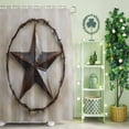 thumbnail image 2 of Shower Curtain, Vintage Country Texas Western Star Waterproof Shower Curtain Set with Hooks for Bathroom Showers,Stalls and Bathtubs,36x72In Rustic Vintage Wood Grain, 2 of 9