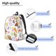 thumbnail image 3 of Disketp Happy Easter1 print Canvas Backpack Lightweight Travel Daypack Student Rucksack Laptop Backpack-, 3 of 5