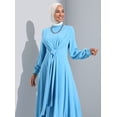thumbnail image 2 of Blue - Crew neck - Unlined - Modest Dress - Refka, 2 of 5