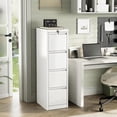thumbnail image 6 of Garvee 4-Drawer File Cabinet with Lock, Heavy Duty Metal Filing Cabinet for Letter, Legal, A4 & F4 Documents, Vertical File Storage Cabinet for Home Office, White, 6 of 7