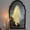 B - White, variant on QLUEWX Halloween Hologram Ghost Mirror, 13.8" Spooky LED Lit Haunted Mirror with Eerie Apparition, Ologram Mirror Halloween Decor for Home Indoor Bedroom Living Room Mantel, DIY Haunted House Props