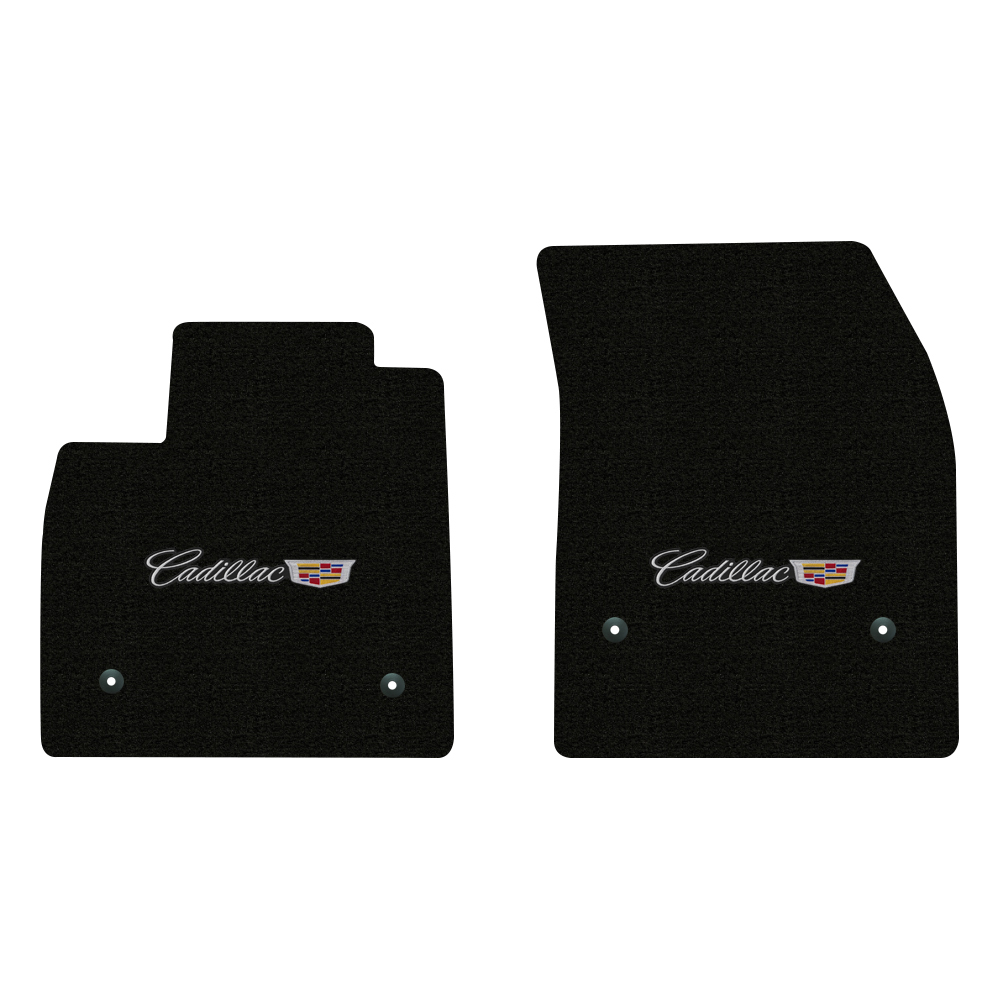 Tappetini Gomma Lloyd Mats Per Corvette C6 (2007.5-2013) | Anteriori 2 Pezzi, Antisdrucciolo, Nero, Realizzati A Mano USA, Con Logo