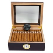 Humidor Supreme Ottawa 40-Ct Glass top Humidor Piece - Mahogany (HUM-25HYG)