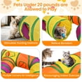 thumbnail image 3 of PETIZER Collapsible Cat Tunnel, Tear-Resistant Interactive Pet Tube Toy with Dangling Ball for Indoor Cats, Kittens & Small Pets, 3 of 7