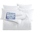 thumbnail image 1 of Full Bed Set Pre-Washed, White – Brushed Microfiber Full Size Bed in a Bag with Comforter, Flat Sheet, Fitted Sheet, 2 Pillowcases & 2 Shams – Brushed Bedding Set, 1 of 15