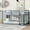 Gray, variant on Alvantor Wooden Bunk Bed Twin over Twin Floor Bunk Bed with Safety Rail, Ladder for Children Boys Girls Gray