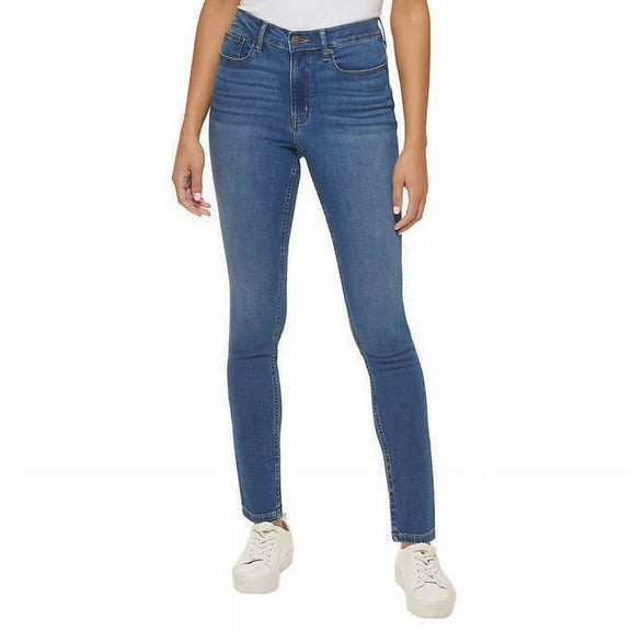 Calvin Klein Jeans Ladies' High Rise Jeans (Blue Malibu, 12)