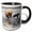 Black/White, variant on 3drose, Coastal Grizzly Bear and Cub Run across Mud Flat, Lake Clark, Alaska., 11oz Two-tone Black Mug