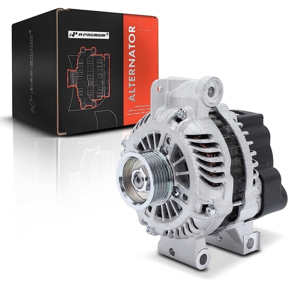 A-Premium Alternator Compatible with Mazda 6 2003 2004 2005 L4 2.3L, Manual Transmission, 12V 90A 6-Groove Pulley Clockwise, Replace# L81318300, L8Y318300