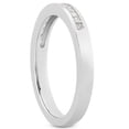 thumbnail image 2 of 14k White Gold Channel Set Princess Diamond Wedding Ring Band Size 9, 2 of 3