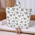 thumbnail image 5 of White Cow Milk Cow Pattern Hooded Bath Towel，50"x30" for Ages 3 To 12 Kids, Quick Dry Lightweight Soft Microfiber Hood Beach Towel Cover Up for Kids, 5 of 7