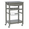 thumbnail image 1 of Riverbay Furniture Transitional Wood/Granite Top Kitchen Island in Gray, 1 of 17