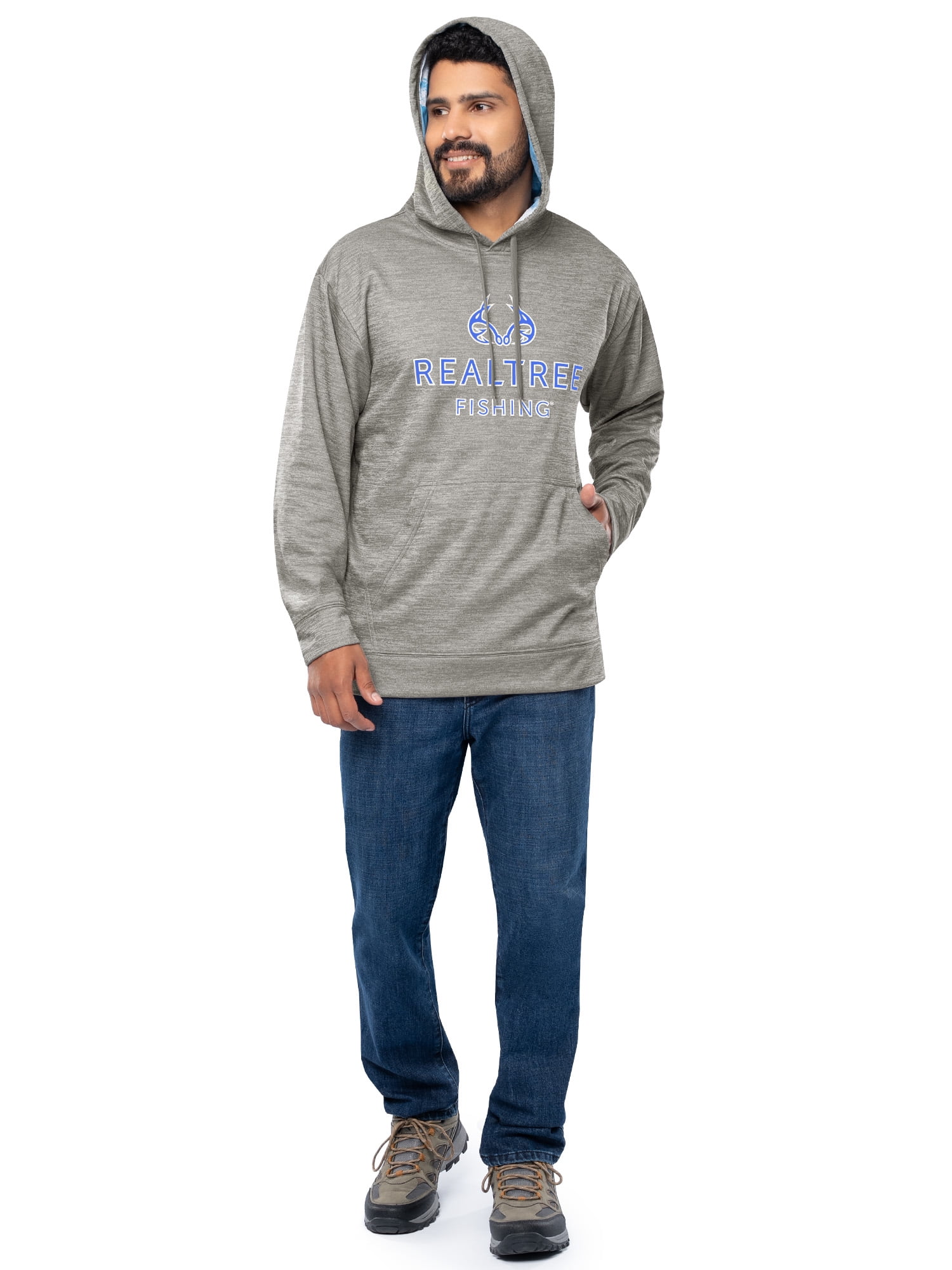 Realtree Fishing Men's Logo Performance Hoodie, Size S-4XL