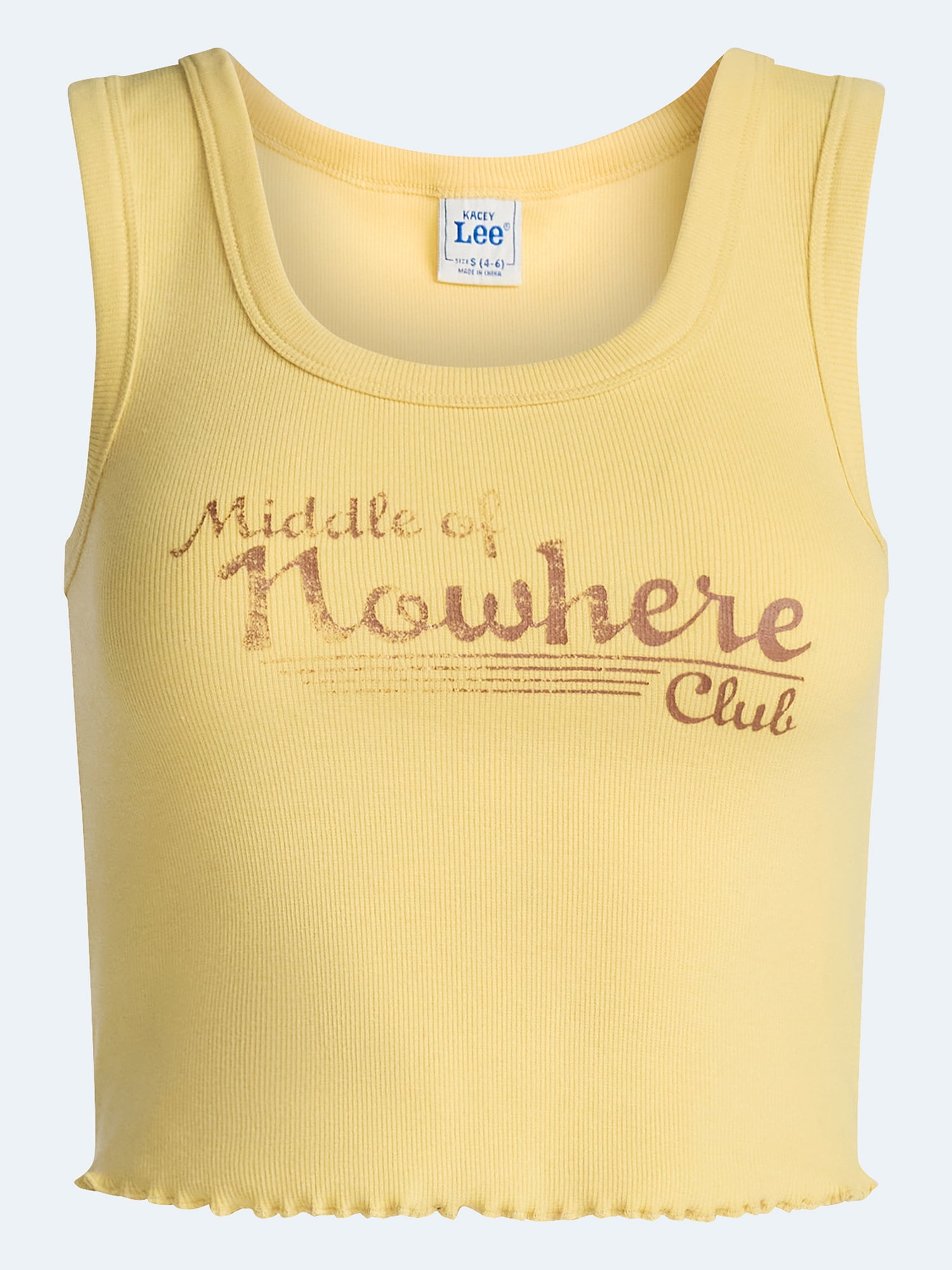 babylclub Crown key sleevelessタンクトップ Kacey Lee Women's Middle of Nowhere Club Graphic Cutaway Tank Top
