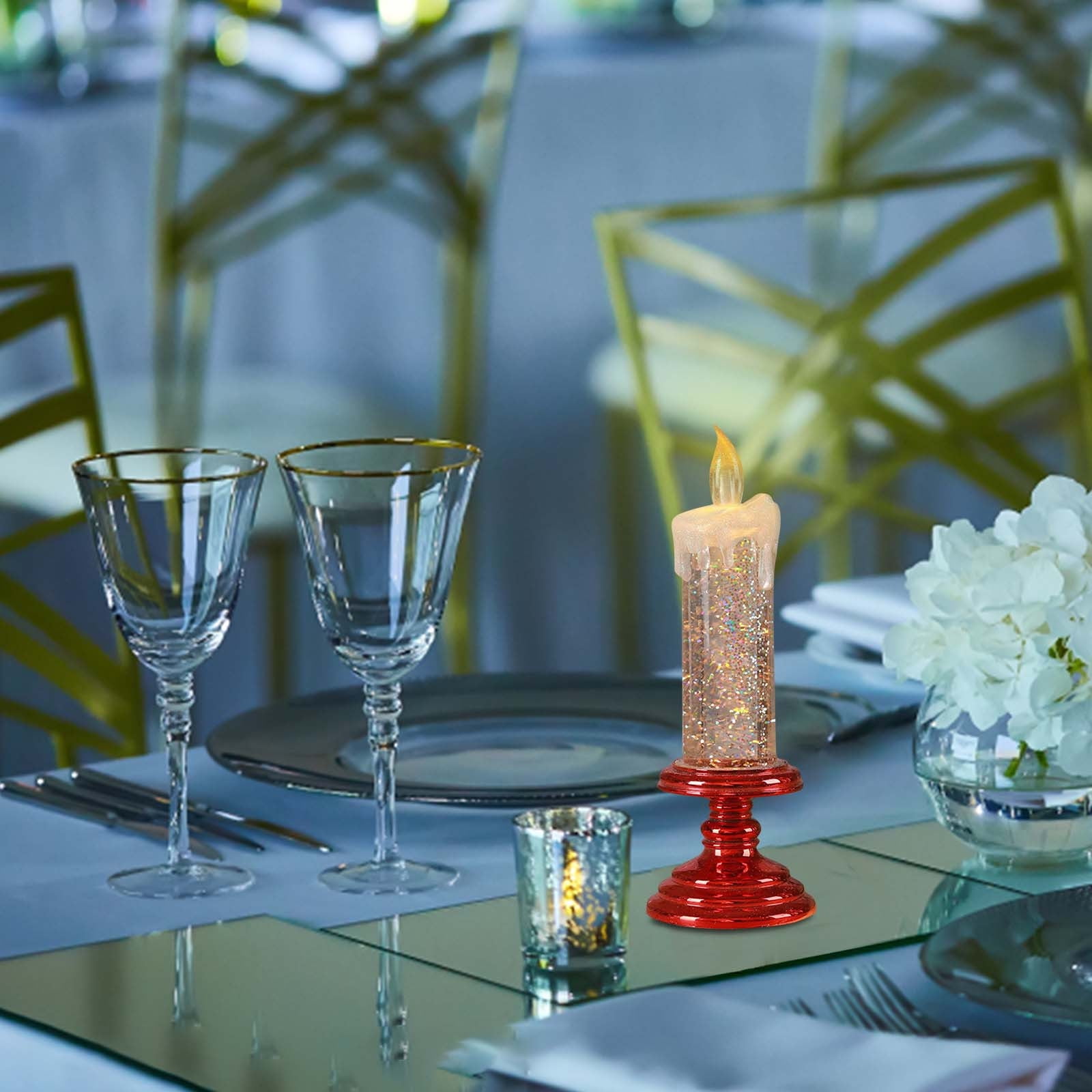 Naughtyhood Christmas 2022 Rotating Color Changing Glitter LED Flameles