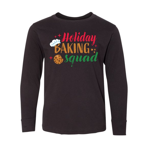 Inktastic Christmas Holiday Baking Squad Long Sleeve Youth T-Shirt