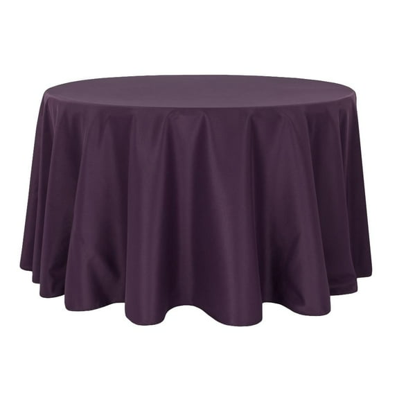 1 Pc, Polyester 108" Round Tablecloth - Eggplant/Plum For Weddings, Trade Shows, Showrooms, Events