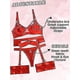 thumbnail image 5 of Conjunto Linrie para mujer Conjunto de sujetador y braguitas de 4 piezas con liguero Conjunto Spy Linrie con puños en el musloXXL, 5 of 5