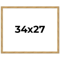 34x27 Frame Beige Real Wood Picture Frame Width 1.25 inches | Interior Frame Depth 0.5 inches |