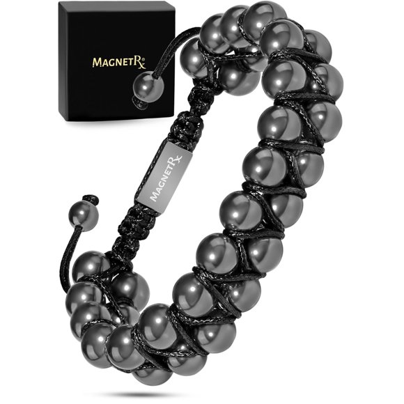 Pulsera magnética de hematita MagnetRx con perlas de 8 mm de resistencia máxima