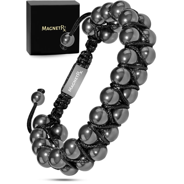 Pulsera magnética de hematita MagnetRx con perlas de 8 mm de resistencia máxima