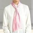 thumbnail image 2 of Fgnfyis Hair Scarf Elegant Long Solid Color Double Layer Stole Versatile Necktie Bandana 145cm Hair Bandana Light Pink1 One Size, 2 of 4