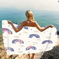 thumbnail image 4 of RXIRUCGD Microfiber Beach Towel Super Lightweight Colorful Bath Towel Sandproof Beach Blanket Multi-Purpose Towel For Travel Swimming Pool Pool Towels Oversized, 4 of 7