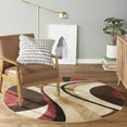thumbnail image 4 of Home Dynamix Tribeca Slade Contemporary Abstract Area Rug, Brown/Red, 5'2" Round, 4 of 5