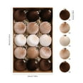 thumbnail image 3 of LQPWZU 15 Pcs Large Velvet Christmas Ball Ornaments 2.4'' Vintage Neutral Christmas Ornaments Hanging Flocked Tree Decorations for Holiday Party Xmas, 3 of 3