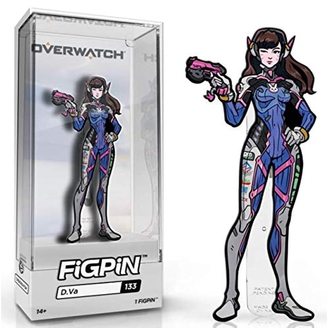 Pin coleccionable FigPin Overwatch D.Va con vitrina premium