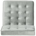 thumbnail image 4 of SAFAVIEH Ansel Modern Tufted Linen Chrome Accent Chair, Light Grey, 4 of 7
